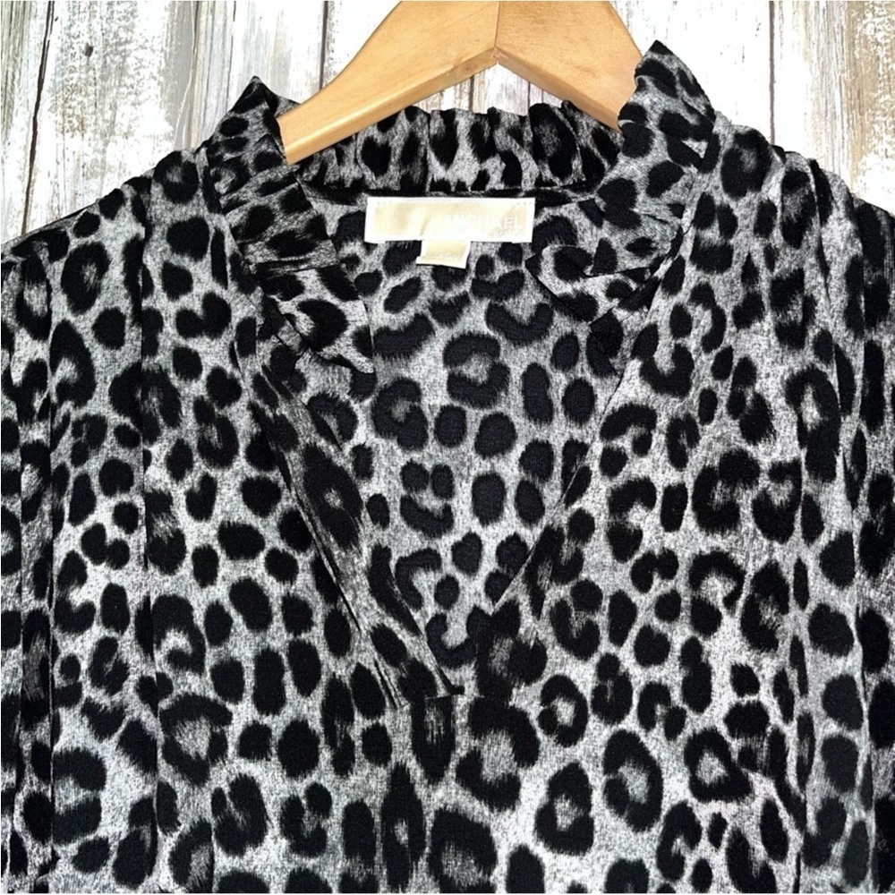 Michael Kors Snow Leopard Blouse - Picture 6 of 7